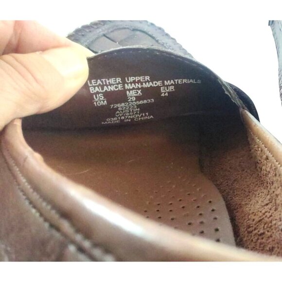 Giorgio Brutini Men's 10 Austin Woven Brown Leather Dress Loafers With Tassels - Picture 8 of 11